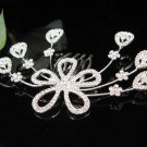 Bridal SILVER crystal pearl comb ;wedding tiara;bride headpiece ;opera accessories#706s