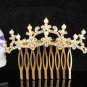 Fancy Bridal GOLDEN crystal comb ;wedding tiara;bride headpiece ;opera accessories#716G