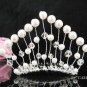 Silver Flower girl comb;Bridal crystal comb ;wedding tiara;bride headpiece ;opera accessories#4222