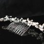 Silver floral hair comb;Bridal crystal comb ;wedding tiara;bride headpiece ;opera accessories#5548