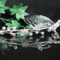 Silver floral hair comb;Bridal crystal comb ;wedding tiara;bride headpiece ;opera accessories#7055