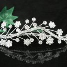 Silver floral hair comb;Bridal crystal comb ;wedding tiara;bride headpiece ;opera accessories#7186