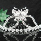 Silver butterfly comb;Bridal crystal comb ;wedding tiara;bride headpiece ;opera accessories#265