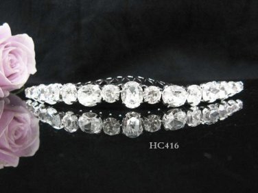 Silver elegance hair comb;Bridal crystal comb ;wedding tiara;bride headpiece ;opera accessories#416