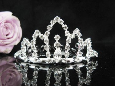 Silver dangle hair comb;Bridal crystal comb ;wedding tiara;bride headpiece ;opera accessories#2661
