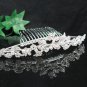 Silver floral hair comb;Bridal crystal comb ;wedding tiara;bride headpiece ;opera accessories#523s