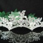 Silver floral hair comb;Bridal crystal comb ;wedding tiara;bride headpiece ;opera accessories#650