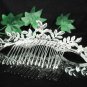 Silver floral hair comb;Bridal crystal comb ;wedding tiara;bride headpiece ;opera accessories#650