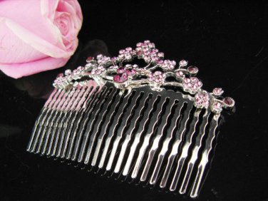 Fancy Floral hair comb;Bridal crystal comb ;wedding tiara;bride headpiece ;opera accessories#1065pu
