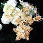 Golden Bridal crystal comb ;Floral hair comb;Wedding tiara;bride headpiece ;opera accessories#42g