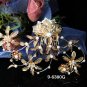 Golden Bridal crystal comb ;Floral hair comb;Wedding tiara;bride headpiece ;opera accessories#80g