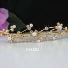 Golden Bridal crystal comb ;Floral hair comb;Wedding tiara;bride headpiece ;opera accessories#72g