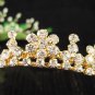 Golden Bridal crystal comb ;Floral hair comb;Wedding tiara;bride headpiece ;opera accessories#59g