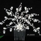 Silver floral hair comb;Bridal crystal comb ;Wedding tiara;bride headpiece ;opera accessories#7s