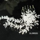 Floral silver crystal comb ;Wedding tiara;bride bridesmaid headpiece ;opera accessories#953