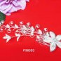 Floral silver crystal comb ;Wedding tiara;bride bridesmaid headpiece ;opera accessories#3653s