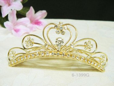 Sweet golden crystal comb ;Wedding tiara;bride bridesmaid headpiece ;opera accessories#1399g