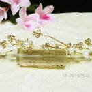 Floral golden crystal comb ;Wedding tiara;bride bridesmaid headpiece ;opera accessories#2016g