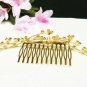 Floral golden crystal comb ;Wedding tiara;bride bridesmaid headpiece ;opera accessories#2016g