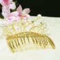 Handmade golden crystal comb ;Wedding tiara;bride bridesmaid headpiece ;opera accessories#1776g