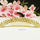 Fancy golden crystal comb ;Wedding tiara;bride bridesmaid headpiece ;opera accessories#2651g