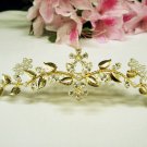 Fancy golden crystal pearl comb ;Wedding tiara;bride bridesmaid headpiece ;opera accessories#4936g