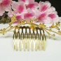 Fancy golden crystal comb ;Wedding tiara;bride bridesmaid headpiece ;opera accessories#5386g