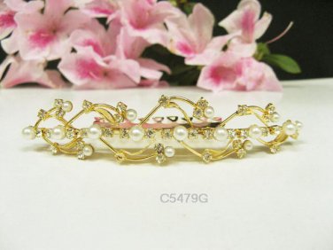 Wedding tiara;Fancy golden crystal comb ;bride bridesmaid headpiece ;opera accessories#5479g