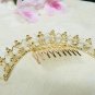 Sweet Wedding tiara;Fancy golden crystal comb ;bride bridesmaid headpiece ;opera accessories#6537g