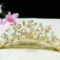 Floral  Wedding tiara;Fancy golden crystal comb ;bride bridesmaid headpiece ;opera accessories#6580g