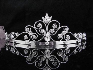 New Wedding tiara;Fancy silver crystal tiara;bride bridesmaid headpiece ;opera accessories#9190