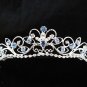 Wedding tiara;Fancy silver crystal blue tiara;bride bridesmaid headpiece ;opera accessories#11bl
