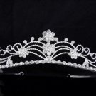Wedding tiara;silver crystal daisy regal ;bride bridesmaid headpiece ;opera accessories#311