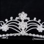Wedding tiara;silver crystal daisy regal ;bride bridesmaid headpiece ;opera accessories#311