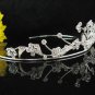 Floral Wedding tiara;silver crystal tiara ;bride bridesmaid headpiece ;opera accessories#779