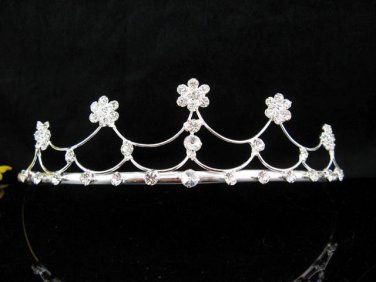 Silver Wedding tiara;crystal tiara ;bride bridesmaid headpiece ;opera accessories#3652