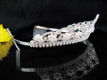 Silver Wedding tiara;crystal headband ;bride bridesmaid headpiece ;opera accessories#790