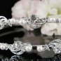 Silver Fancy Bridal tiara;crystal wedding tiara ;bridesmaid headpiece;Twin Floral headband #115s