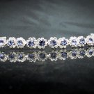 Fancy Bride Hair accessories;Purple Daisy Bridal Tiara;Silver Rhinestone Wedding Headband#624pu