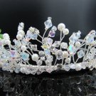 Crystal Handmade Fancy Bride Hair accessories;Bridal Tiara;Silver Rhinestone Wedding Headband#7783