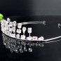 Crystal Handmade Fancy Bride Hair accessories;Bridal Tiara;Silver Rhinestone Wedding Headband#3587