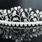 Handmade Bride Hair accessories;Bridal Tiara;Silver Pearl Rhinestone Wedding Headband#8642