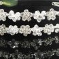 Twin crystal Daisy Bride Hair accessories;Bridal Tiara;Silver Rhinestone Wedding Headband#8958