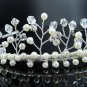 Crystal Pearl Bride regal ;Bridal Tiara;Silver Rhinestone Wedding Headband;opera tiara#563