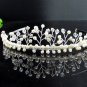 Crystal Pearl Bride regal ;Bridal Tiara;Silver Rhinestone Wedding Headband;opera tiara#563