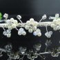 Crystal Pearl Bride headband ;Bridal Tiara;Silver Rhinestone Wedding Headband;opera tiara#753