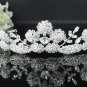 Silver Floral Bridal Tiara;Bride regal ;dancer regal ;Rhinestone Wedding Headband;opera tiara#7653