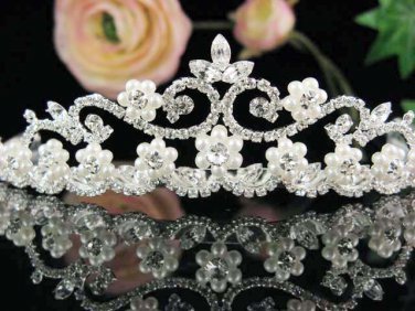Silver Bridal Tiara;Bride regal ;dancer regal ;Gorgeous Rhinestone Wedding Headband;opera tiara#5001