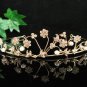 Bridal Tiara;Bride golden headband;dancer regal ;Rhinestone Wedding Headpiece;opera tiara#531g