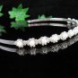 Bridal Tiara;Bride Silver Pearl Headband;dancer regal;comb;opera Rhinestone Wedding tiara#1252